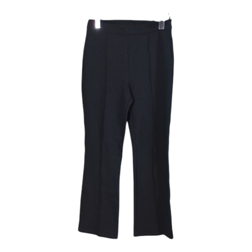 Jason Wu Black Ponte Knit Front Seam Flare Leg‎ Pull On Pants Black Size Medium